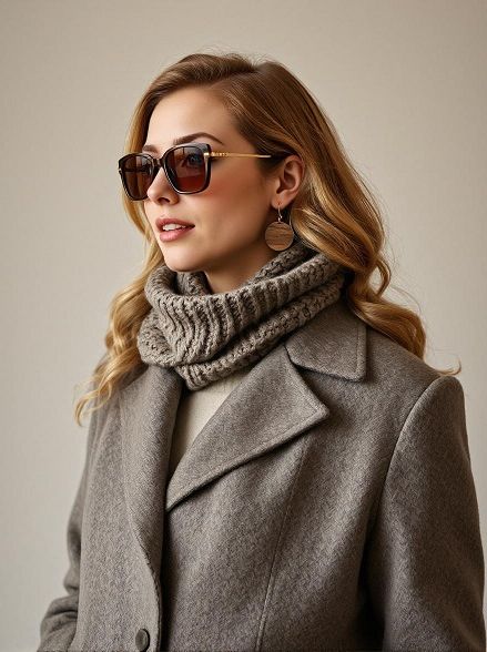 Femme blonde avec boucles d'oreilles bois Koala Shop bijoux