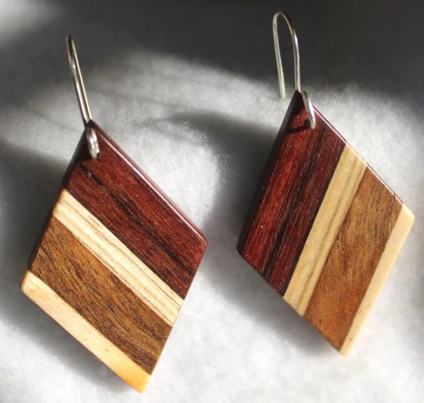 Boucles d'oreilles Aura, bijoux Koala Shop bois