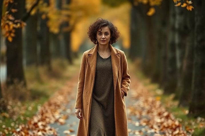 Femme métisse avec boucles d'oreilles en bois, bijoux Koala Shop