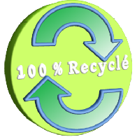 Matière première 100% recyclée