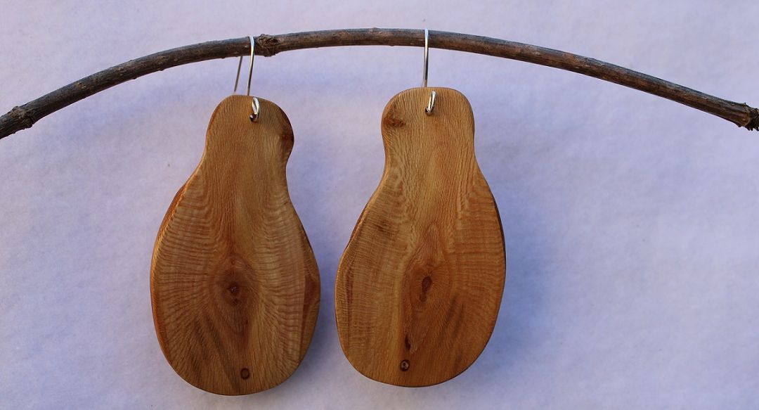 Boucles d'oreilles Wendy en platane, bijoux Koala Shop