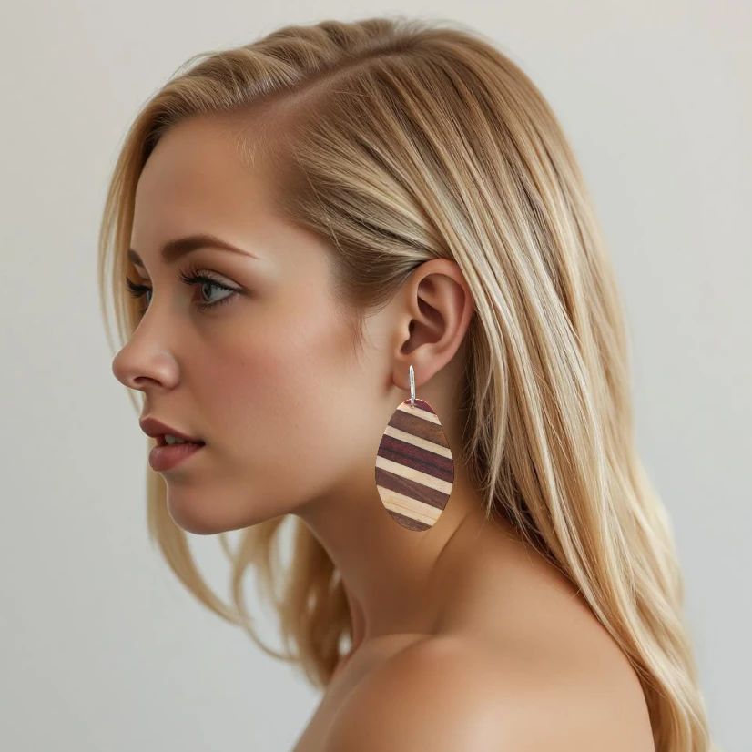 Boucles d'oreilles Adélia, koala shop bijoux bois
