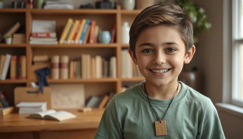 Cadeaux enfant collégien heureux de son bijou, Koala Shop Bijoux Bois